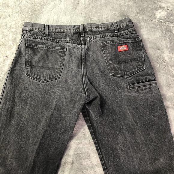 Genuine Dickies Men's Duck Utility Jeans 38 X 30 Black Dark Wash Straight - Picture 10 of 11